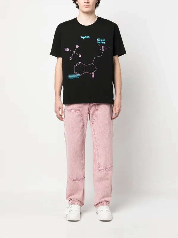 【関税 送料無料】MSFTSREP グラフィック コットン Tシャツ MSFTSrep グラフィック Tシャツ | ブラック | FARFETCH JP