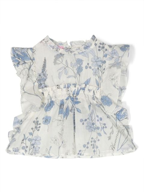 Miss Blumarine all-over floral-print blouse