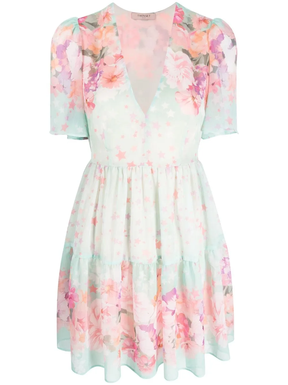 

TWINSET floral-print mini dress - Pink