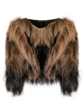 Gucci Pre-Owned 2010s two-tone feather sleeves - Brown