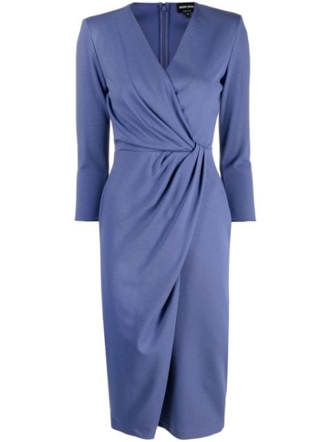 Giorgio Armani - twist-front midi dress