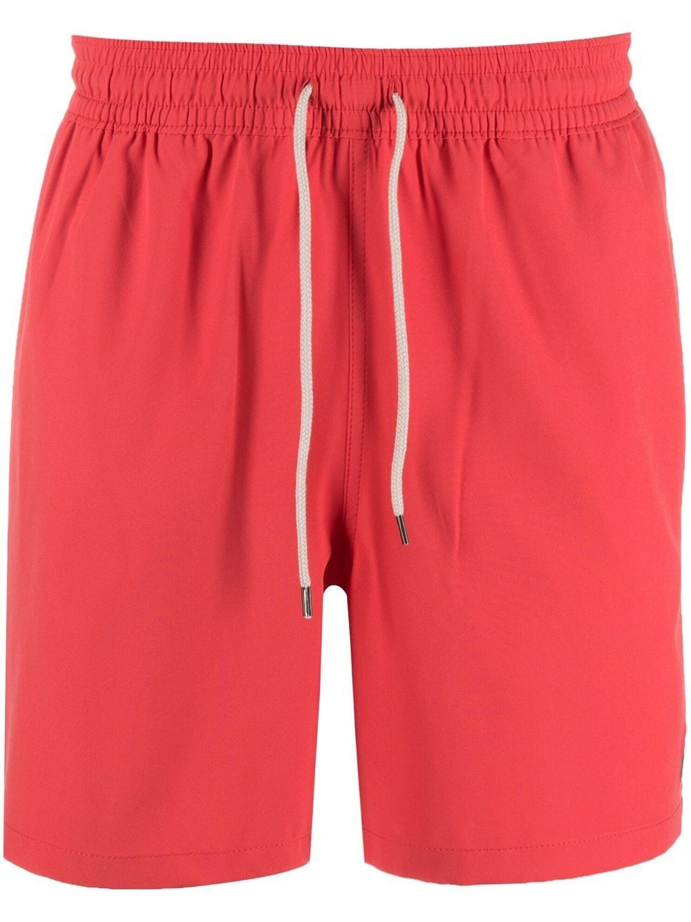 Shop Polo Ralph Lauren Logo-patch Swim Shorts In 红色
