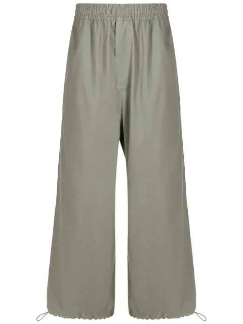 Àlg Calça wide leg com patch de logo