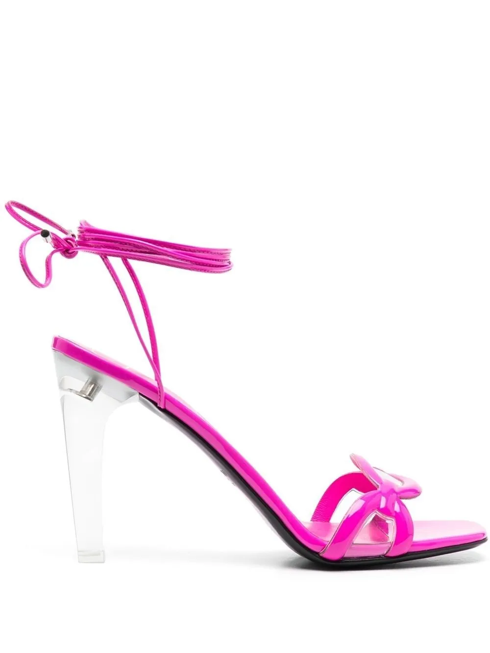 Shop Valentino Ankle Strap Leather Sandals In Pink