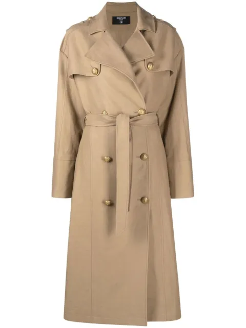 Balmain belted trench coat