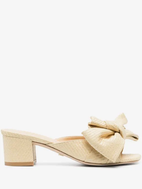Stuart Weitzman sandalias LOVEKNOT con tacón cruadrado