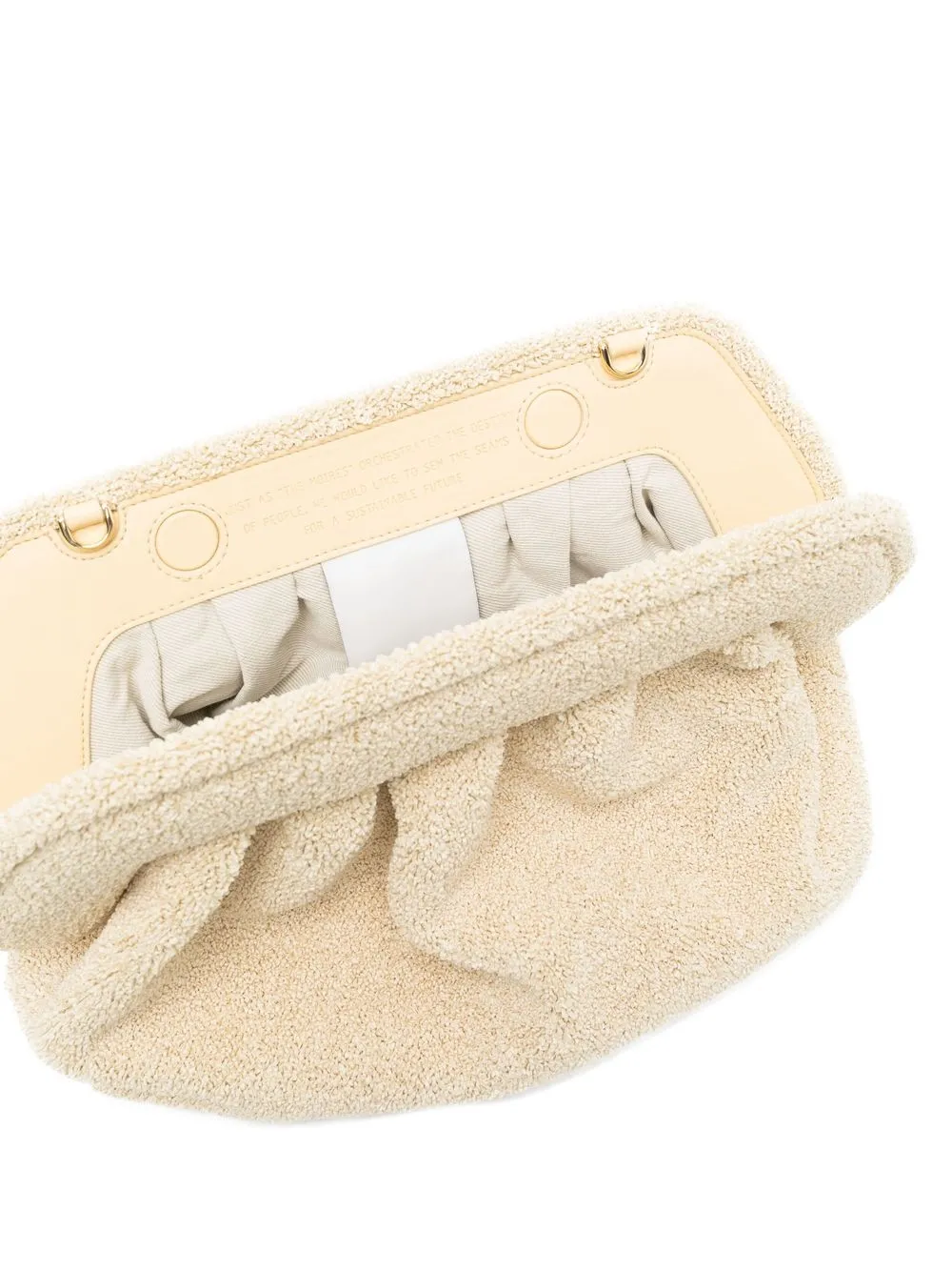 Themoirè Re-fur Clutch Bag In Gelb