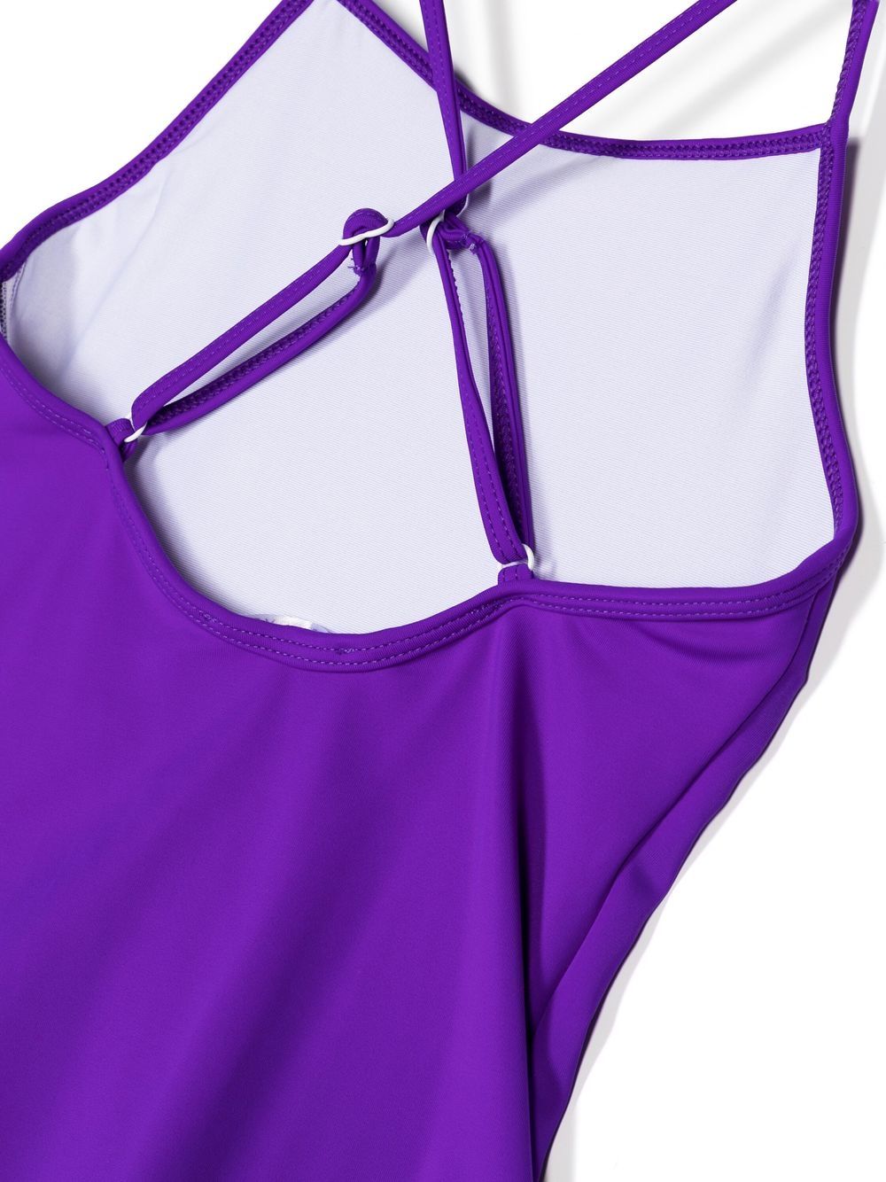 Shop Nessi Byrd Ruffle-trim Swimsuit In Purple