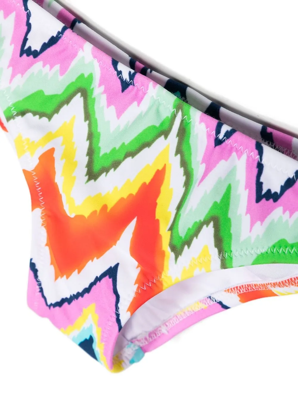 Shop Nessi Byrd Akeno Zigzag Print Bikini Set In Multicolour