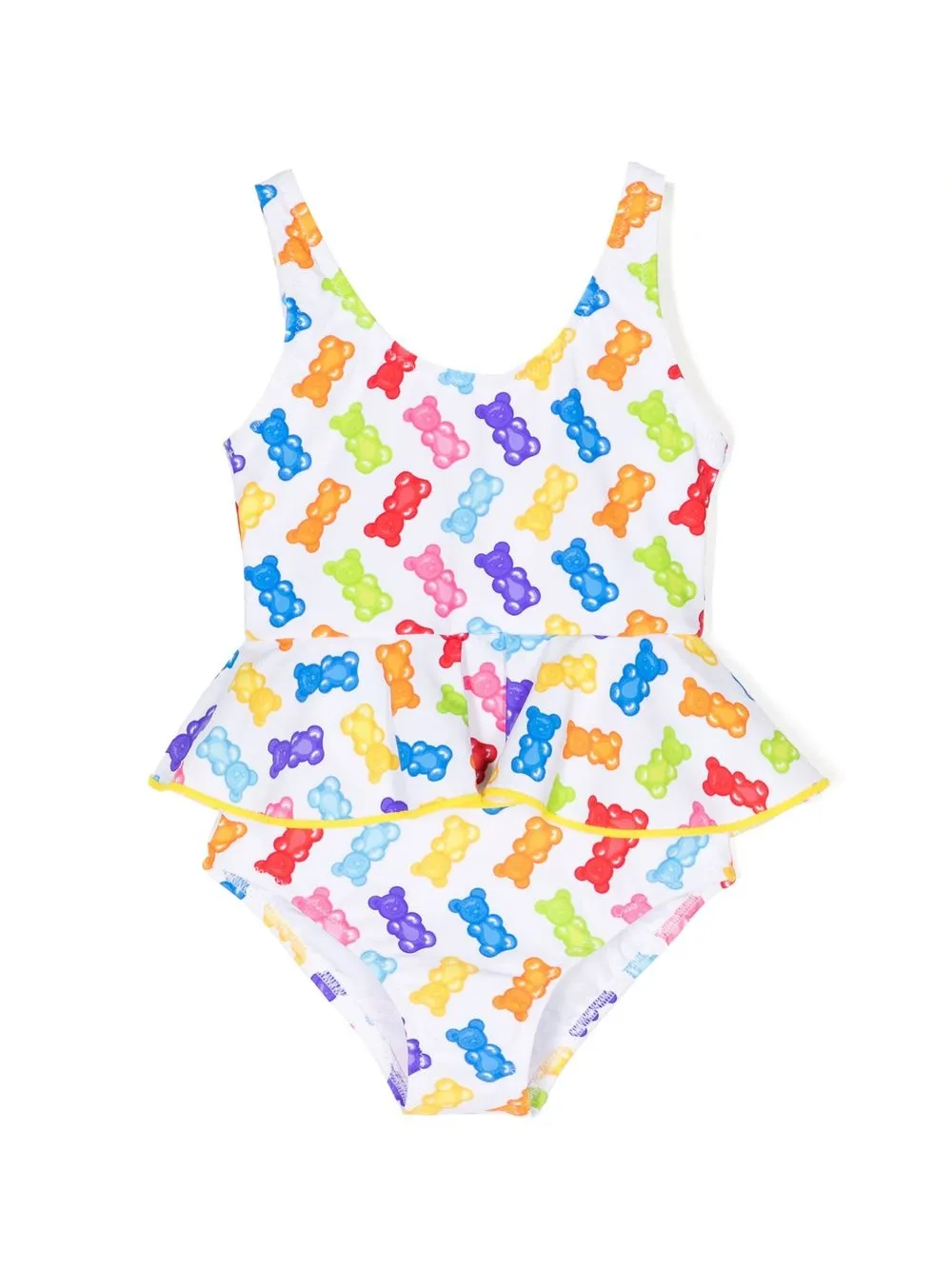 

Nessi Byrd Kids Asami teddy-bear print swimsuit - White