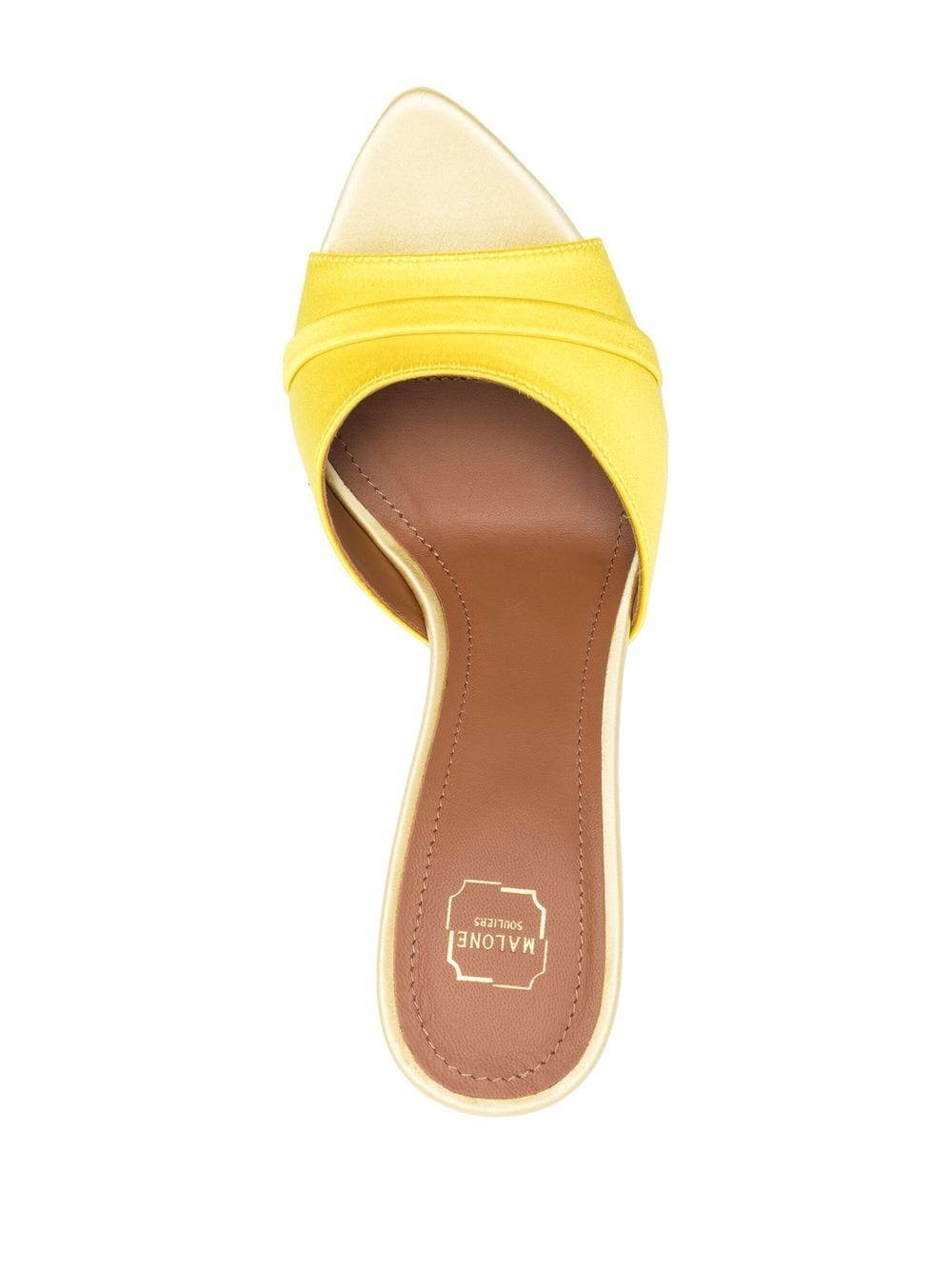 Shop Malone Souliers 95mm Sculpted Heeled Mules In Yellow