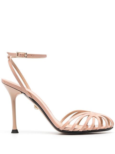 Alevì caged-design calf-leather sandals