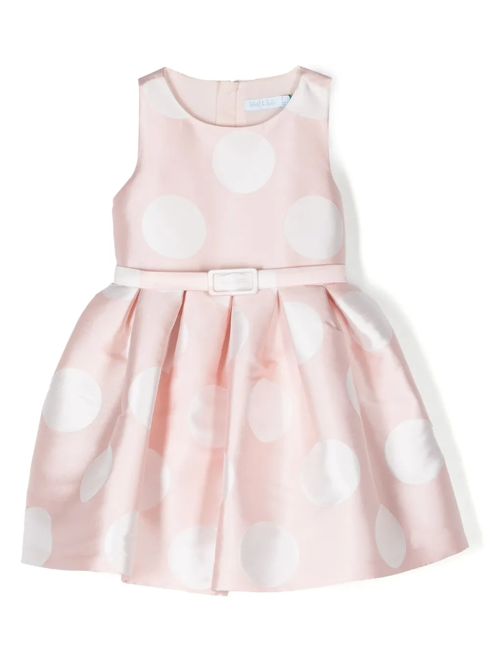 Abel & Lula Kids' Polka-dot Print Sleeveless Dress In 粉色