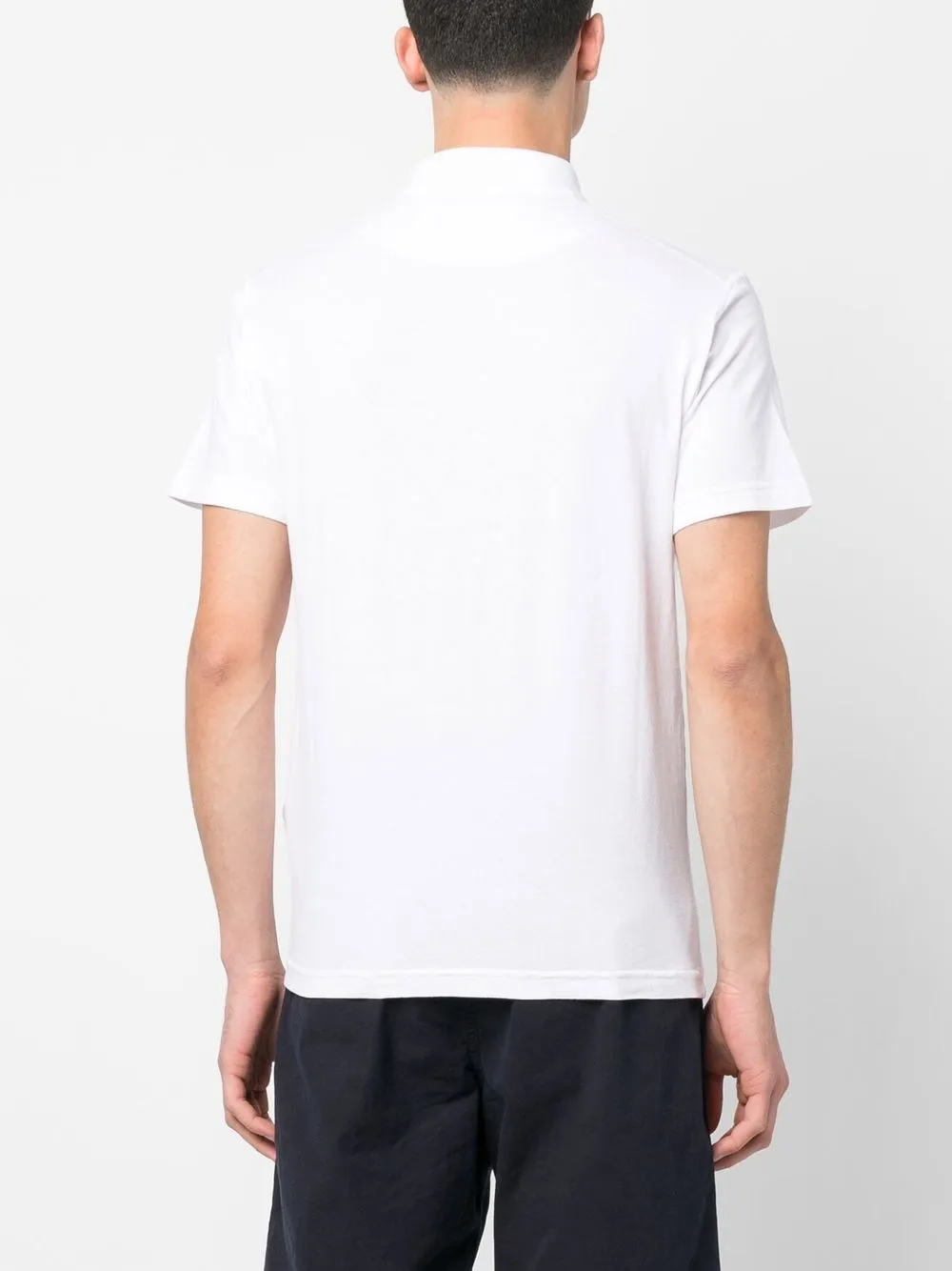 Compass-patch polo shirt