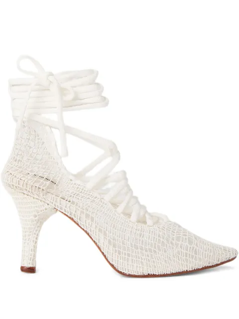 Isa Boulder leather pumps