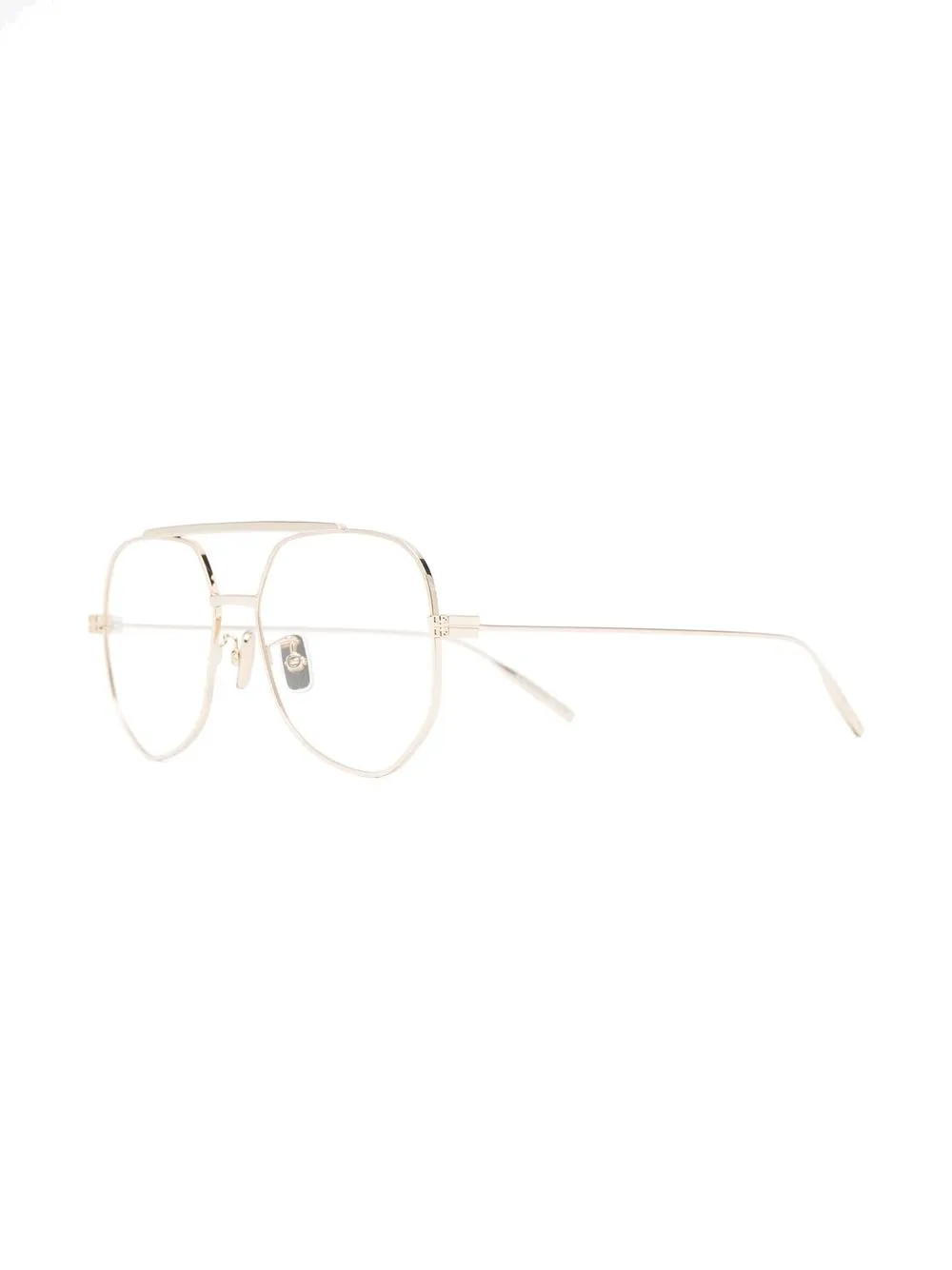 Givenchy Metallic Pilot-frame Glasses In Gold