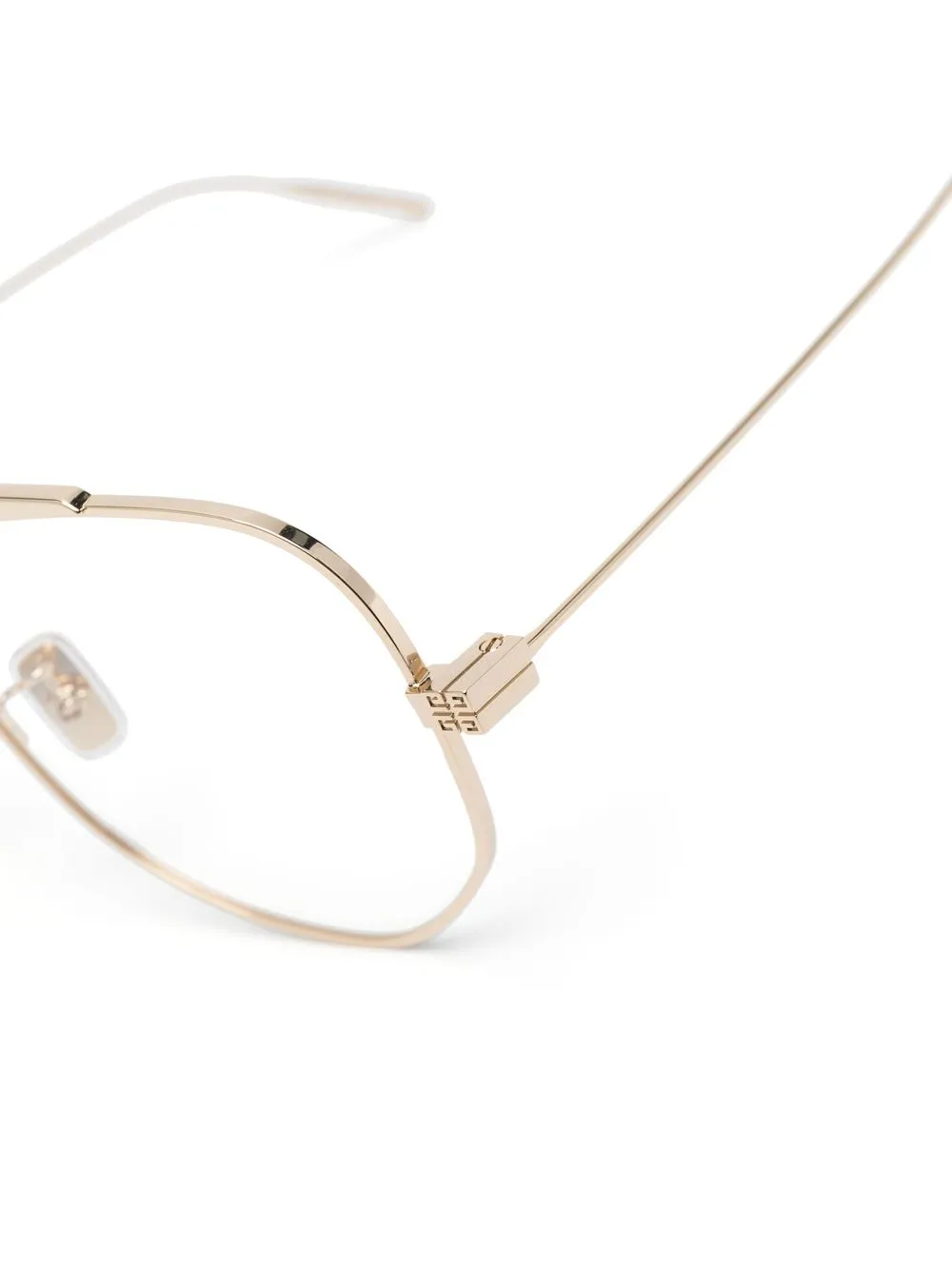 Givenchy Metallic Pilot-frame Glasses In Gold