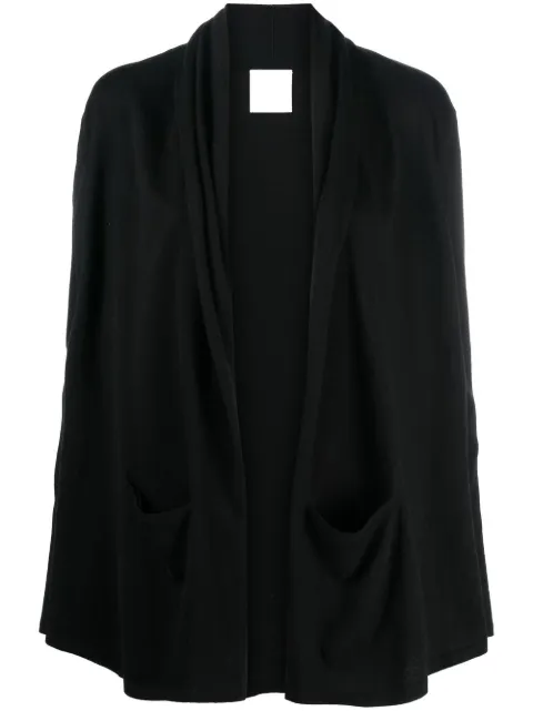 Allude open-front cowl-neck top