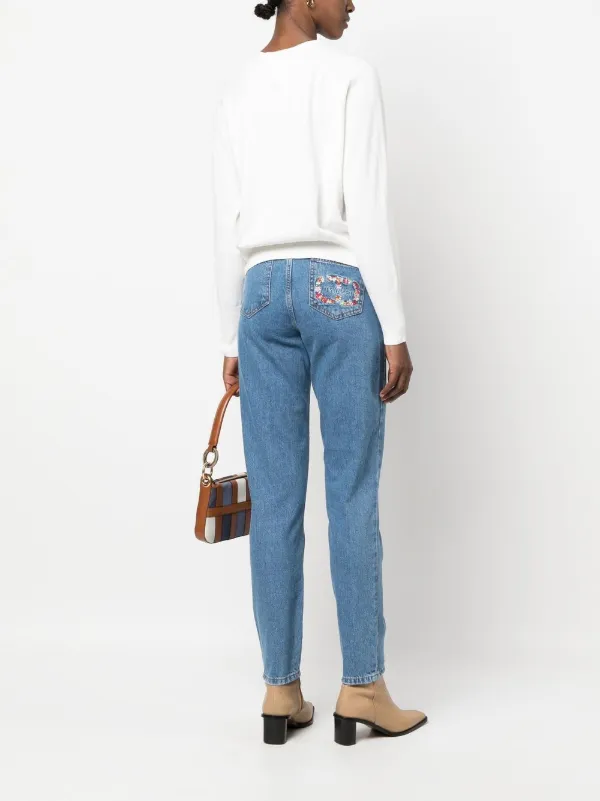 TWINSET ロゴ テーパード ジーンズ - Farfetch 