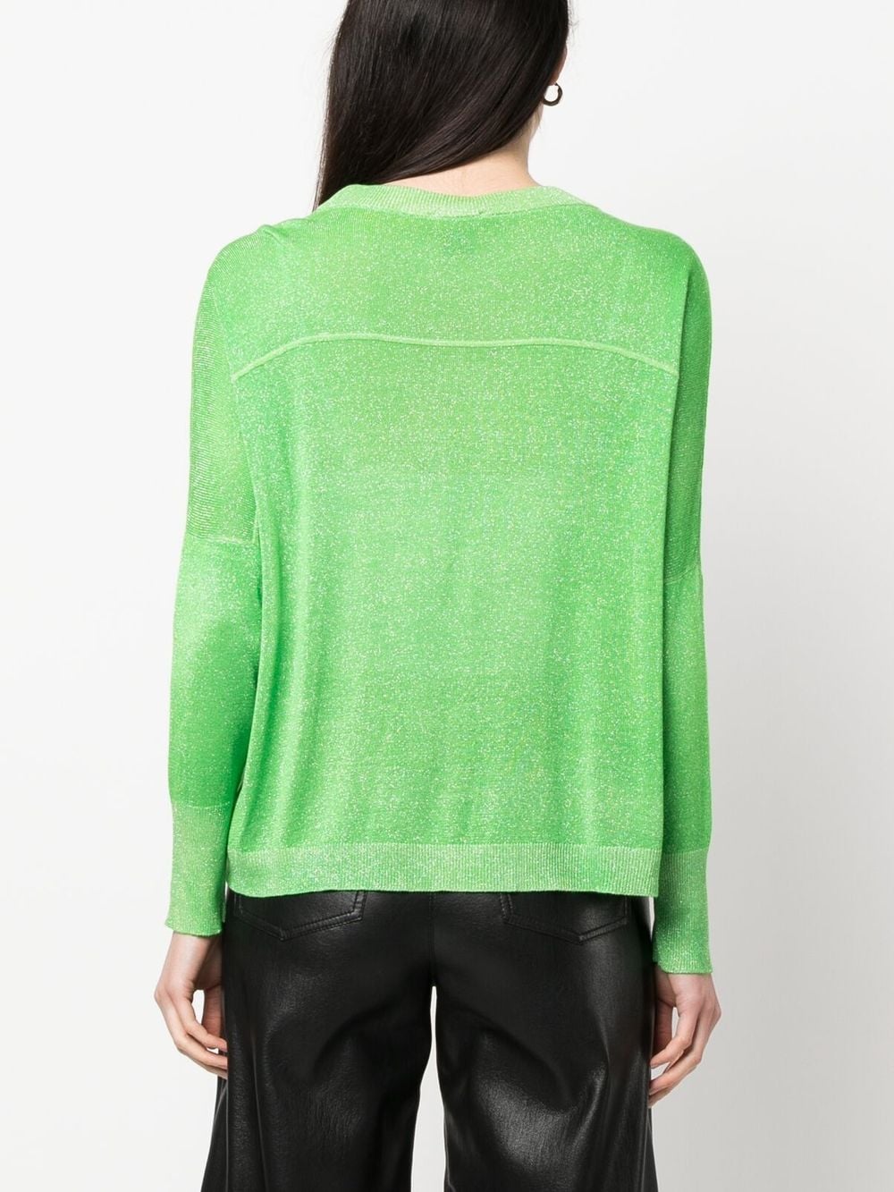 Shop Avant Toi Long-sleeve Knitted Jumper In Green