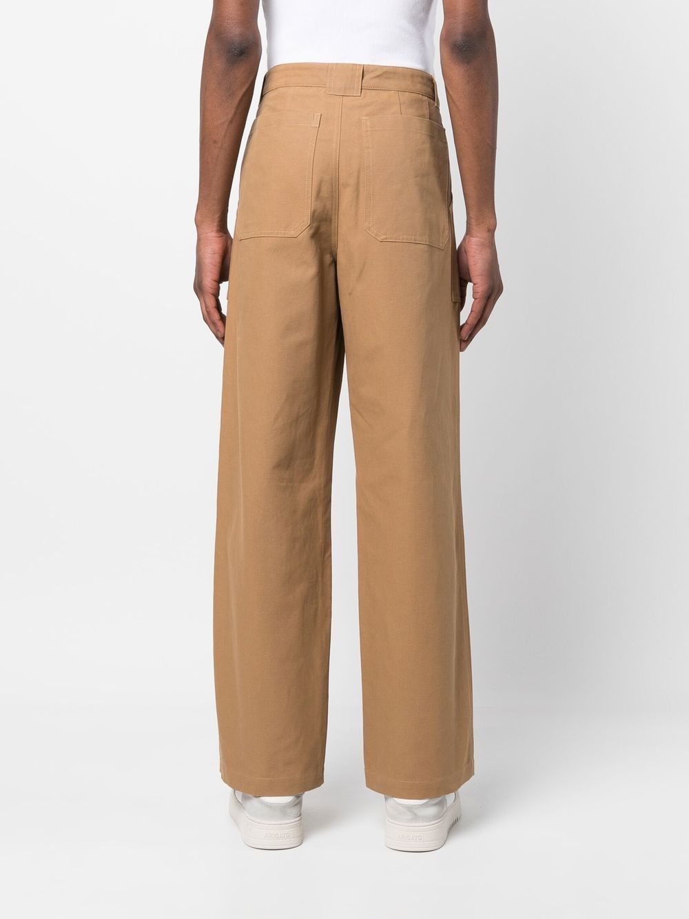 Shop Apc Sidney Straight-leg Cotton Trousers In Neutrals
