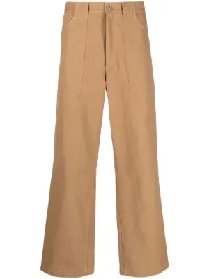 Studio Nicholson クロップド ワイドパンツ | ニュートラル | FARFETCH JP