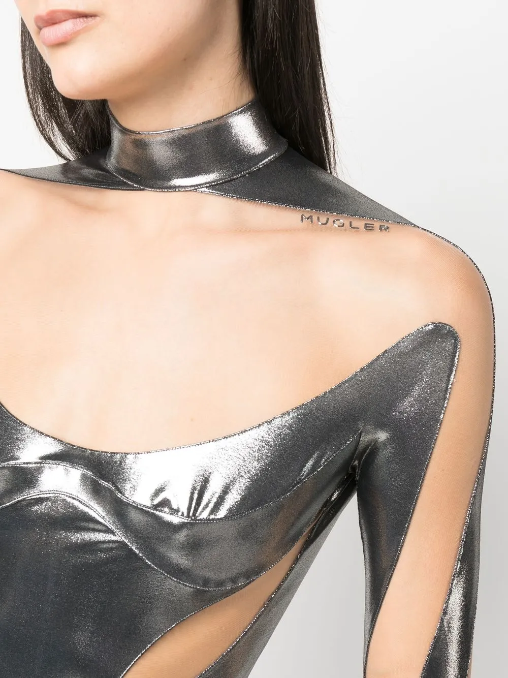 Metallic bodysuit hot sale
