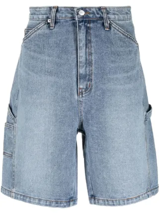 High waisted jean shorts best sale knee length