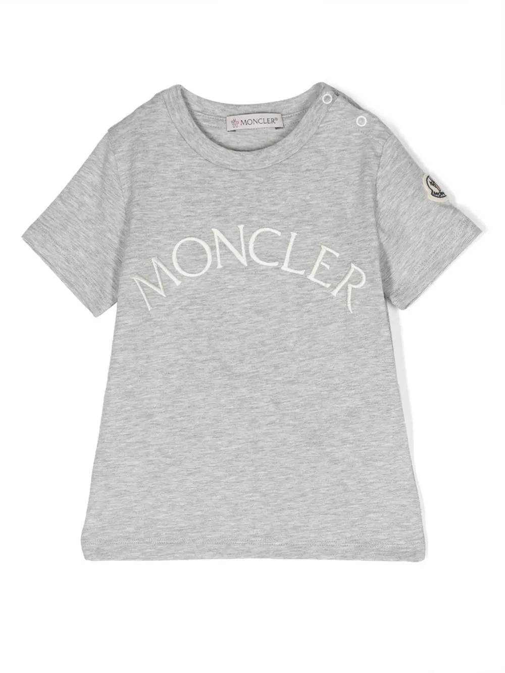 Moncler Enfant logo-print cotton T-shirt | Grey | Image 1