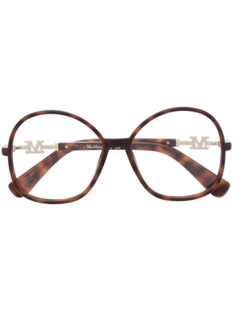 Max Mara Eyewear tortoiseshell-effect oversized glasses Women