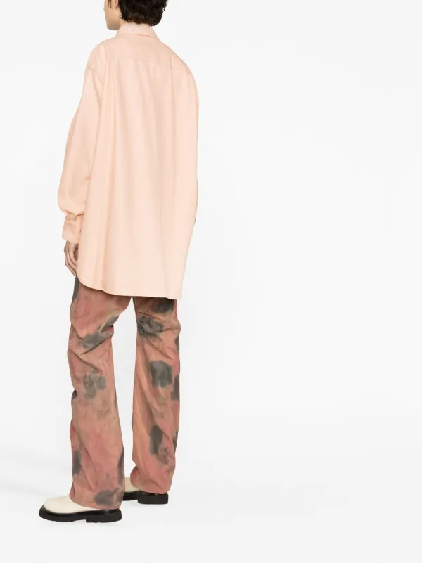 Raf Simons logo-patch Oversized Shirt | Pink | FARFETCH