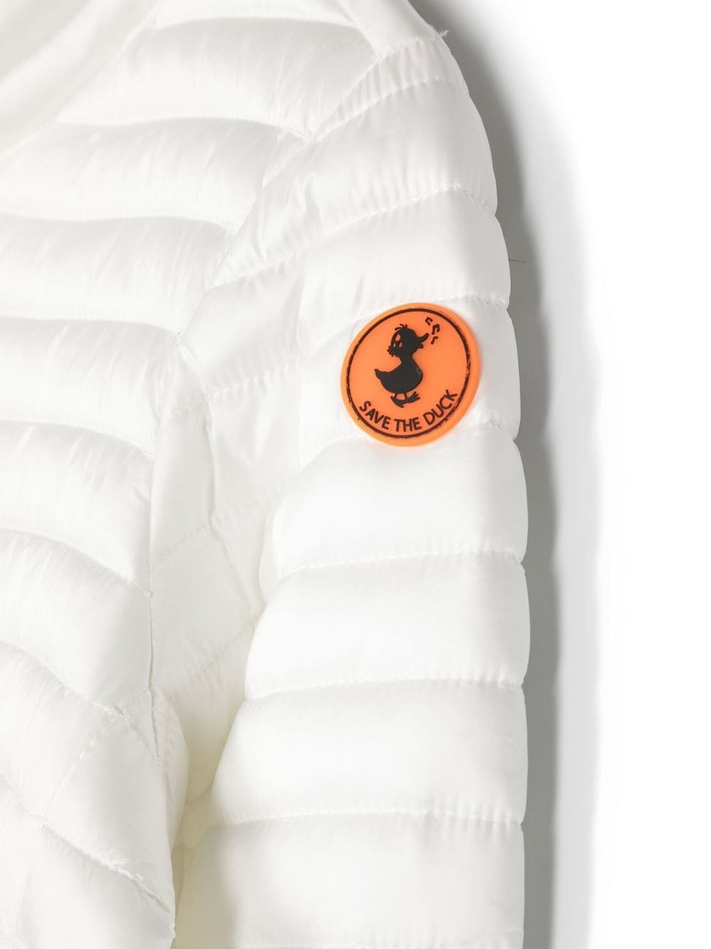 Shop Save The Duck Logo-patch Padded Jacket In White