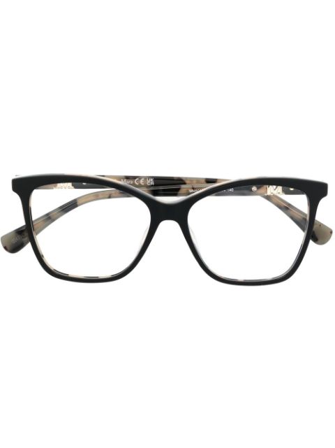 Max Mara Eyewear tortoiseshell-effect logo glasses Women