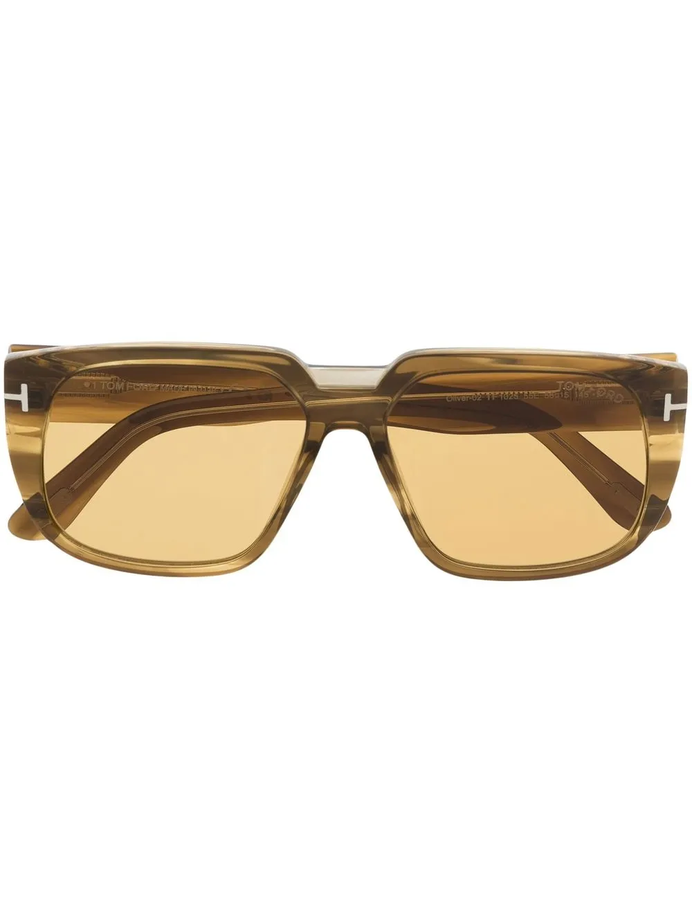 TOM FORD Eyewear lentes de sol con armazón rectangular | verde | Image 1