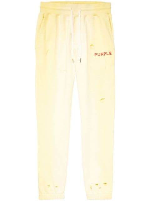 Purple Brand logo印花运动裤