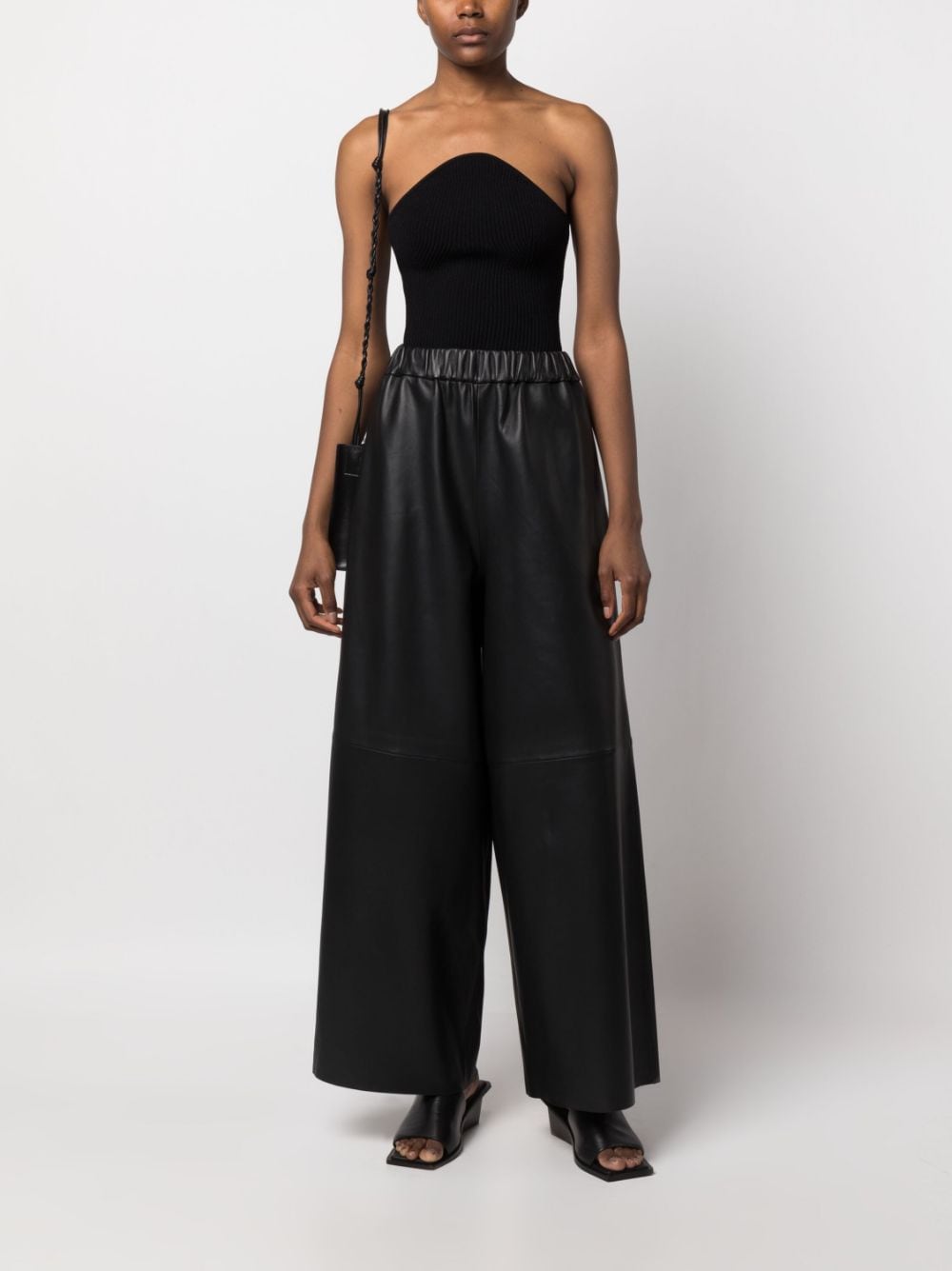 The Frankie Shop Sydney wide-leg trousers - Zwart