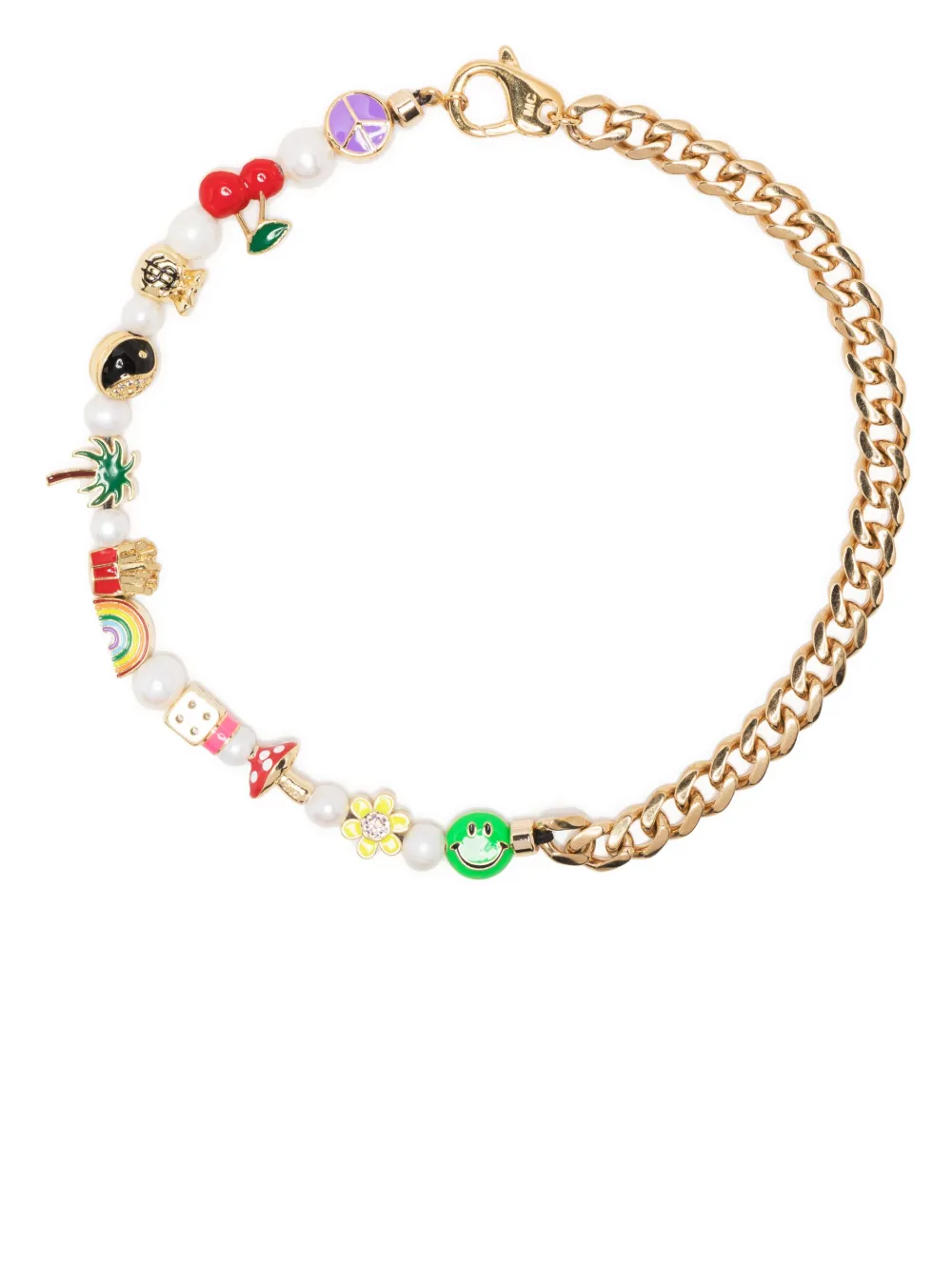 Martha Calvo Gold-plated Showstopper Charm Chain Necklace