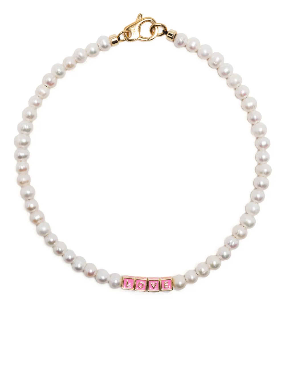 Martha Calvo Love Pearl-detailing Necklace In Weiss