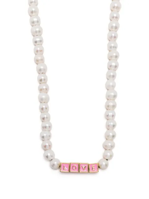 Martha Calvo collar Love con detalle de perlas 