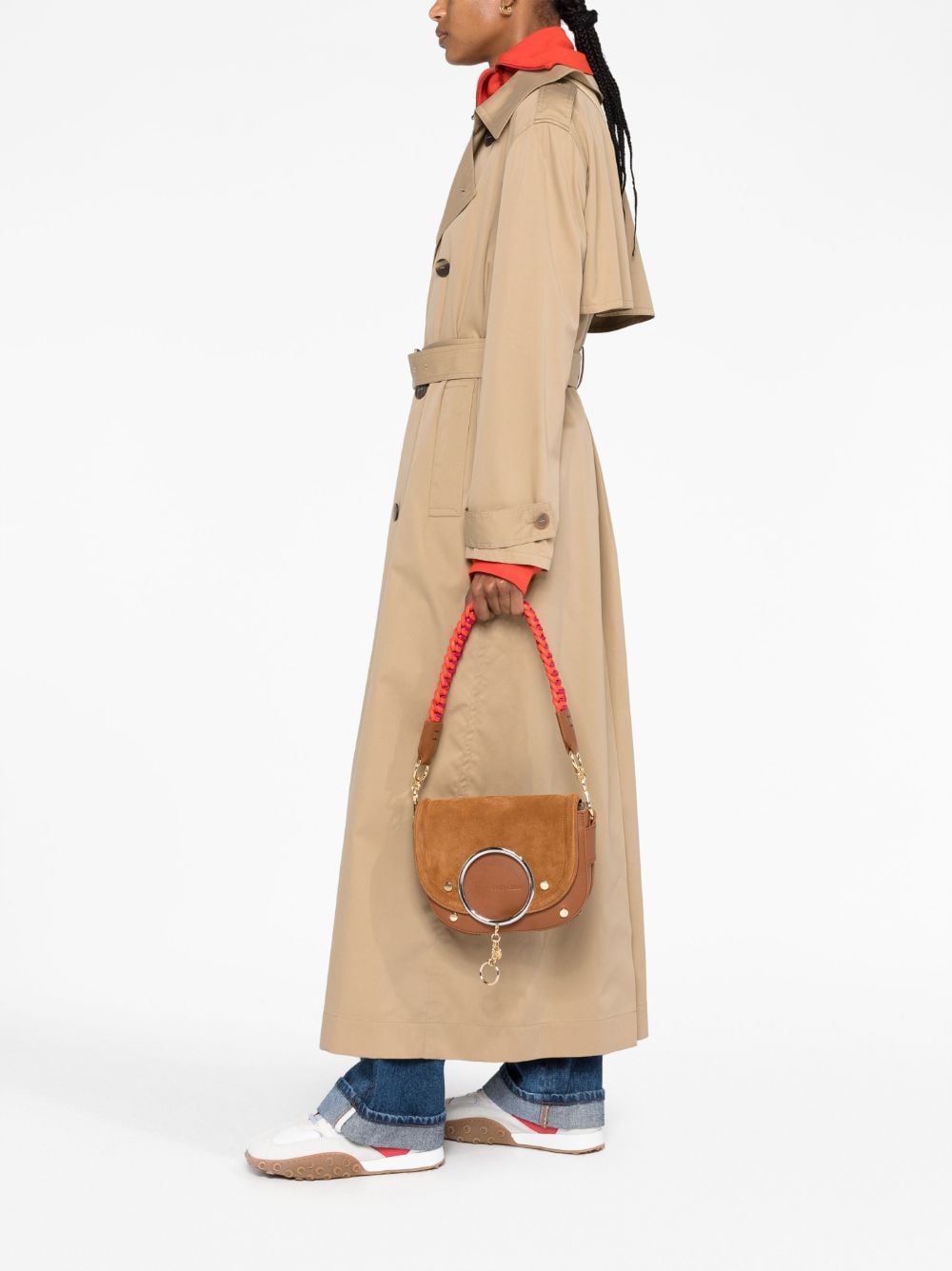 See by Chloé Mara suede crossbody bag - Bruin