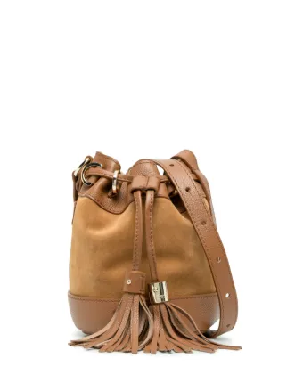 See By Chloe Small Vicki Suede Bucket Bag Brown FARFETCH