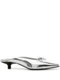 Senso Fenton II patent leather mules - Silver