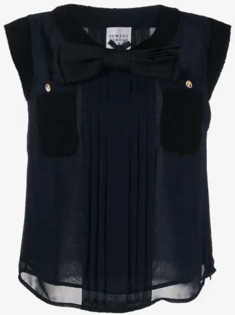 Edward Achour Paris top con detalle de moño