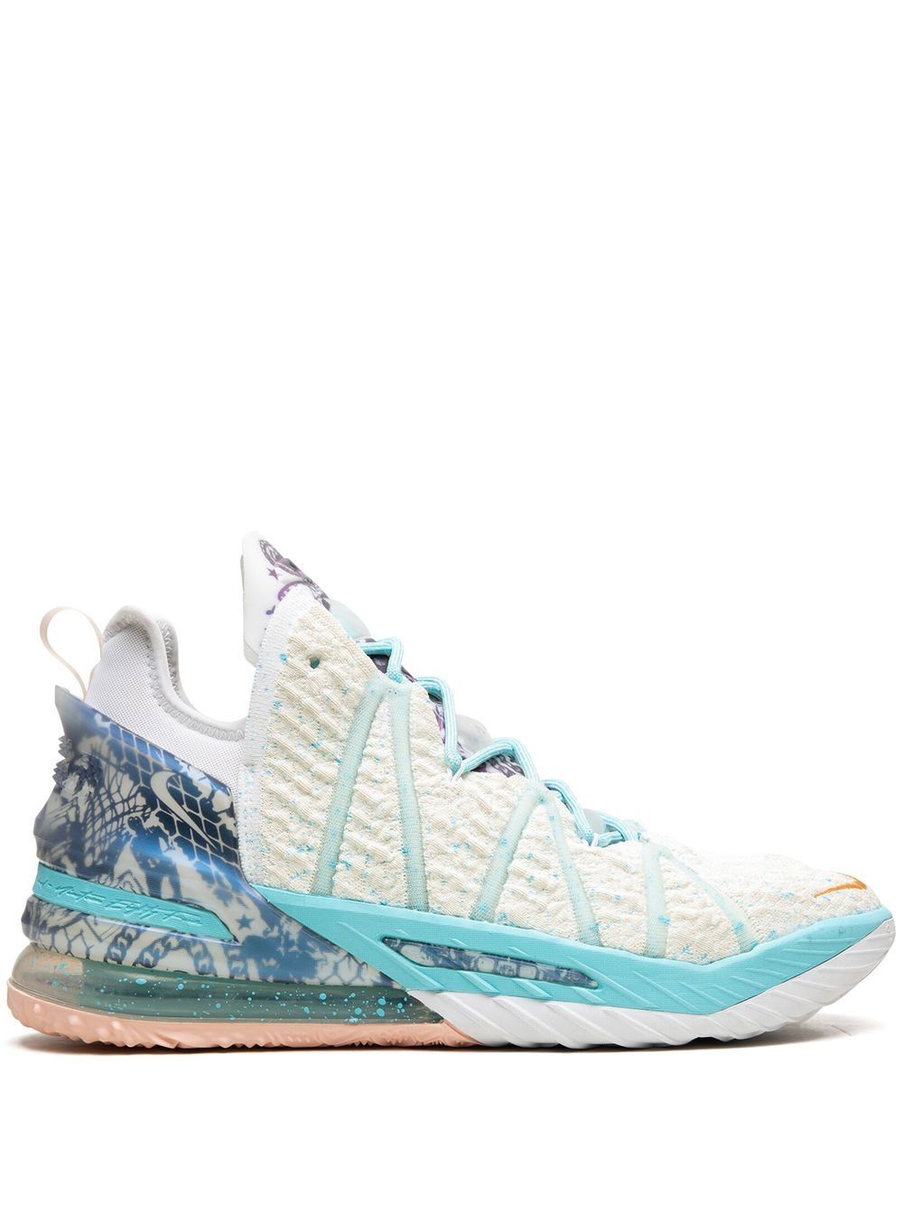 Nike Lebron 18 Reflections Flip Sneakers In White