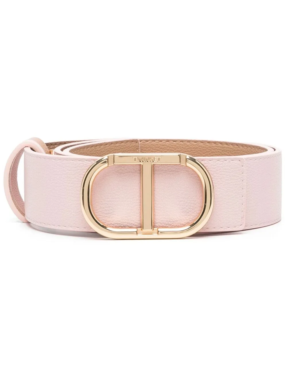 

TWINSET Oval T buckle reversible belt - Rosado