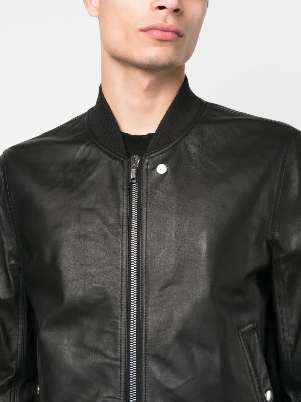 RICK OWENS Leather Bomber Jacket for Men