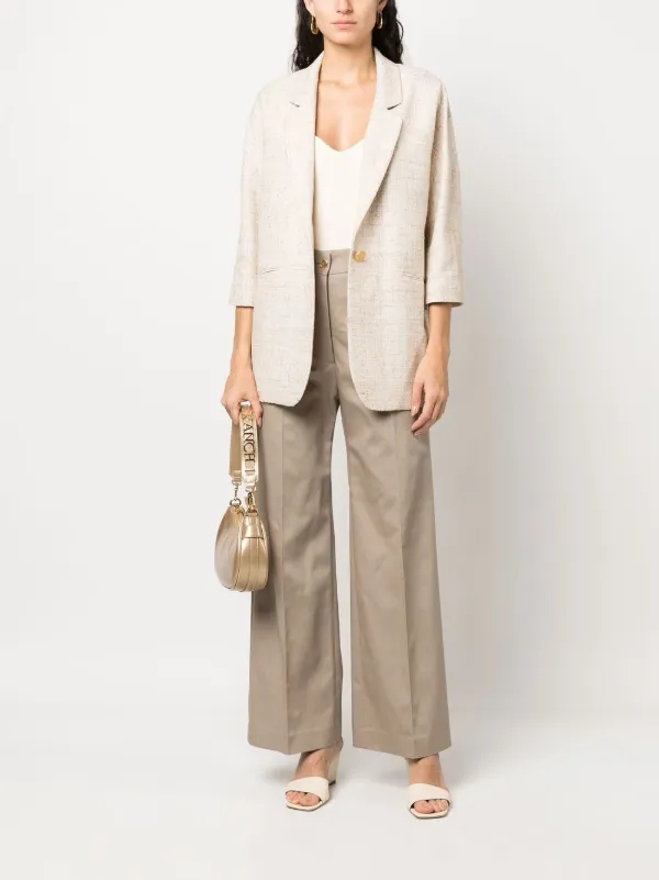 【Patou】パトゥ テーラード ハイウエスト パンツ Patou Iconic テーラードパンツ | ニュートラル | FARFETCH JP