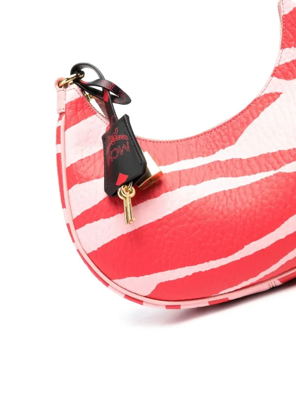 MCM ゼブラプリント ショルダーバッグ | ピンク | FARFETCH JP