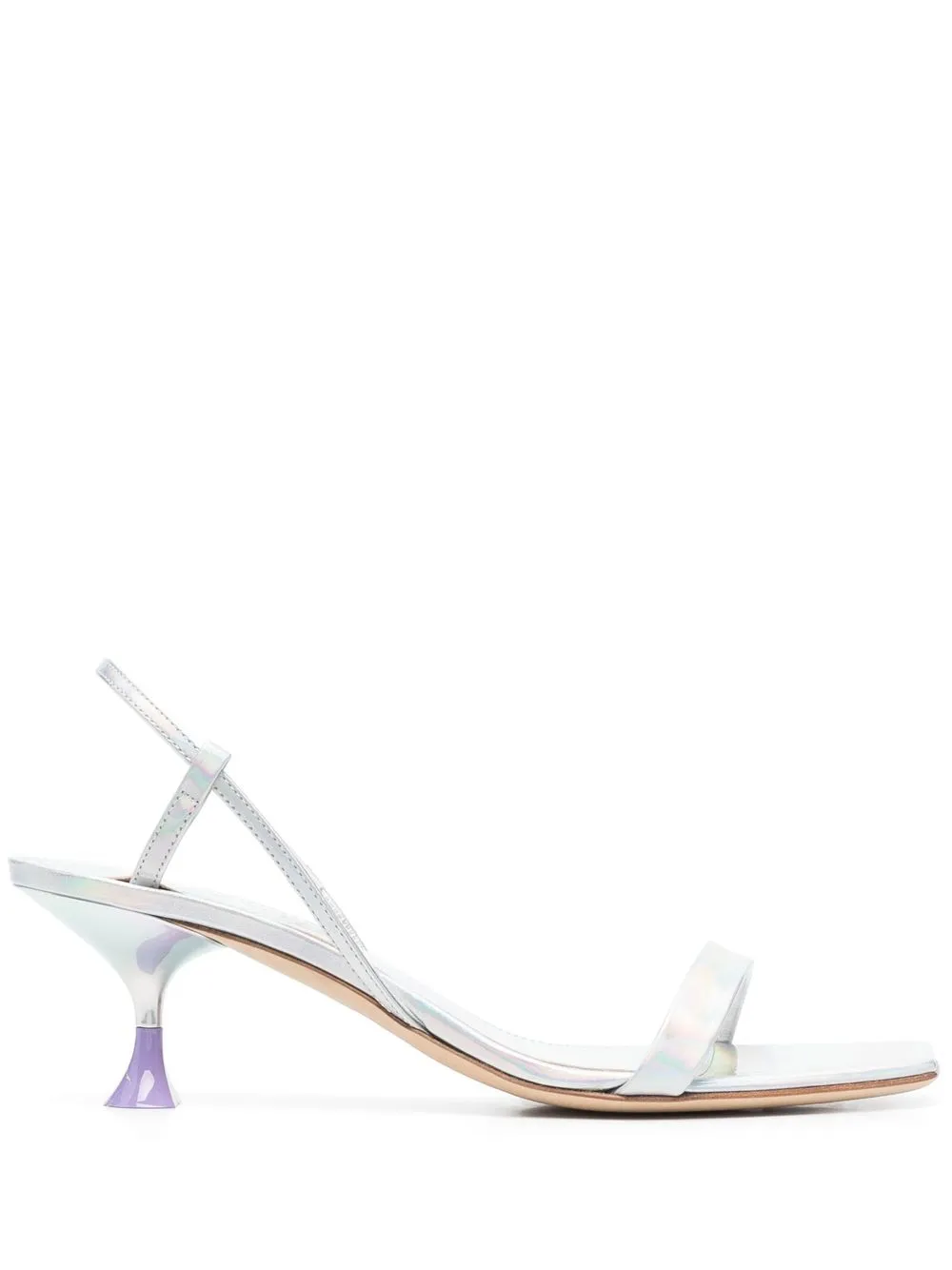 

3juin sculpted-heel sandals - Silver