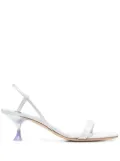 3juin sculpted-heel sandals - Silver